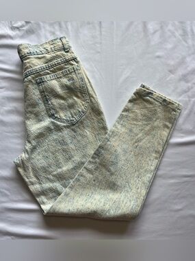 Vintage Chic Acid Wash Mom Jeans Women’s 8 24” High Rise Tapered 90s USA